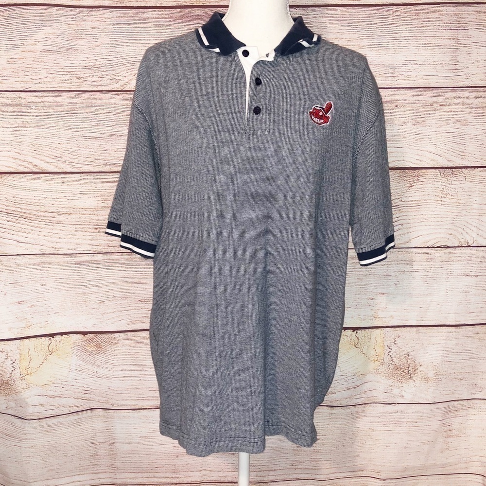 Vintage Cleveland Indians Chief Wahoo Polo Shirt Size L